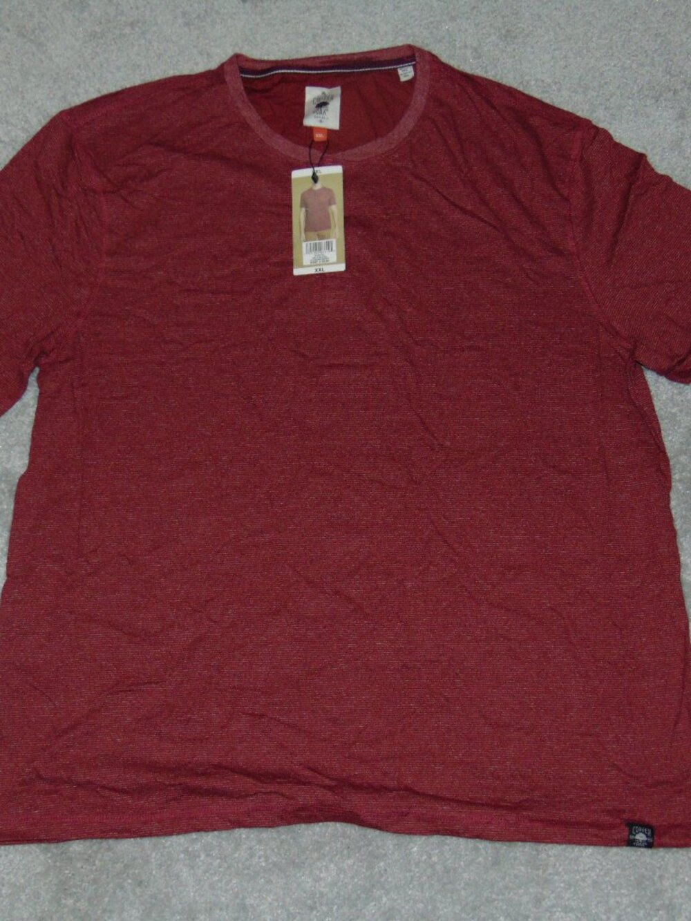 Copper & Oak Mens Short Sleeve T Shirt XXL Cotton Red Crew Neck